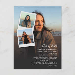 2025 Studenten Multi Photo Script Grad Inbjudan Vykort