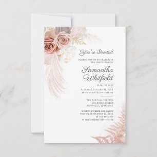 2025 Studenten Pampas Grass Grad Party Inbjudningar