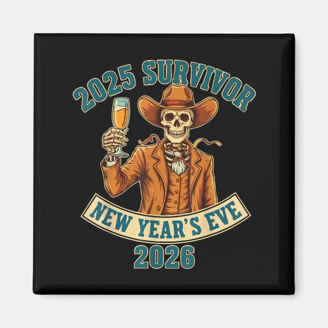 2025 Survivor New Year's Eve 2026  Magnet (Framsidan)