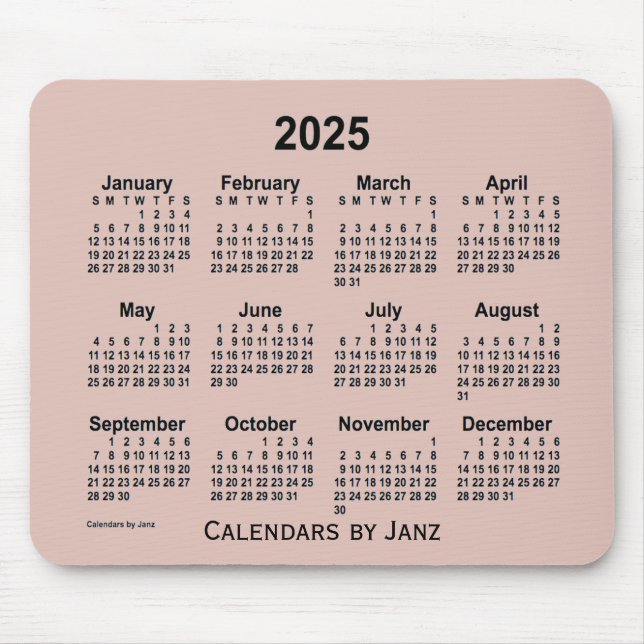 2025 Tistelkalender av Janz Mouse Pad Musmatta (Framsidan)