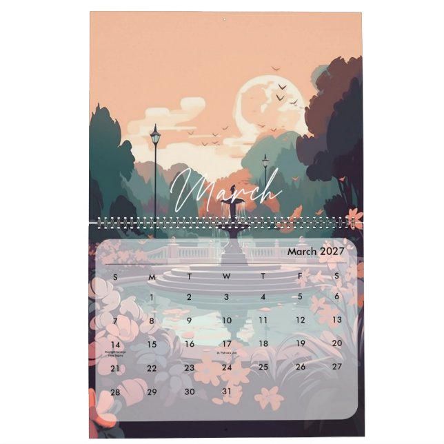 2025 Tranquil Scenes Kalender (Mar 2027)