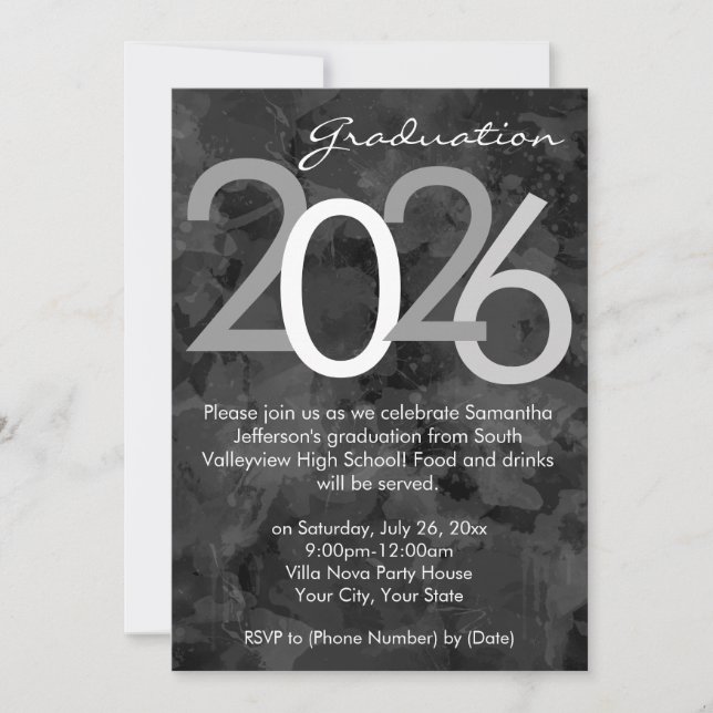 2025 Typografisk Studentfest Inbjudningar (Framsida)