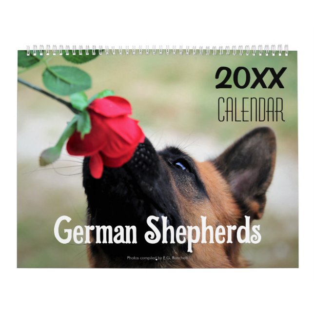2025 Tyska Shepherd Hund Calendar Animal Kalender (Omslag)