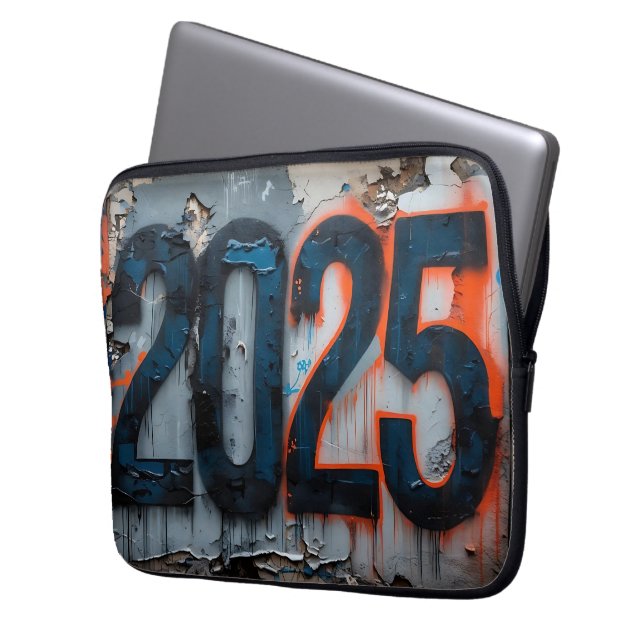 2025 Urban Graffiti Wall Art - Grunge Struktur Laptop Fodral (Framsidan Vänster)