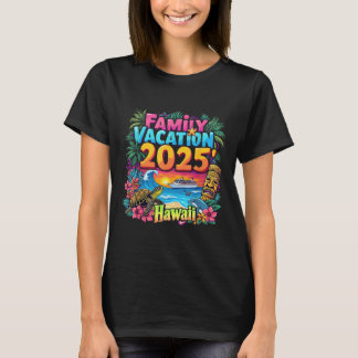 2025 V för familjen Hawaii Summer Matching Resa T Shirt