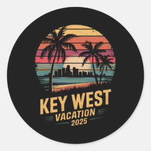 2025 Vacation Family Vacation Väster Resa Friends Runt Klistermärke