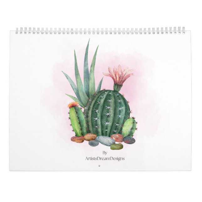 2025: Väggskalender för vattenfärgsförtjänar Kalender (Baksida)