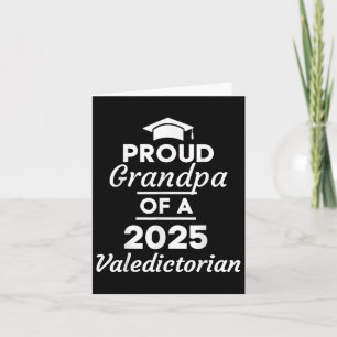 2025 Valediktorian Grandpa 2025 College Graduation Kort