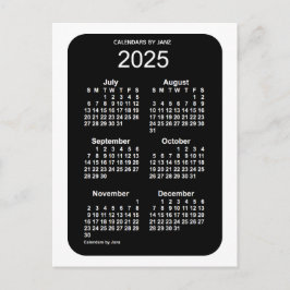 2025 White Neon 6 Month Mini Calendar från Janz Vykort