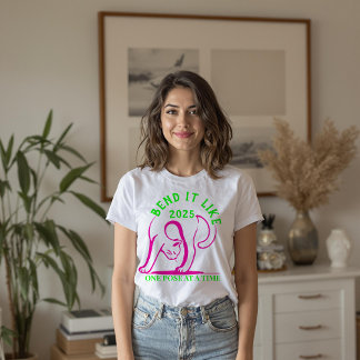 2025: Yoga Cat Roligt Womens T Shirt
