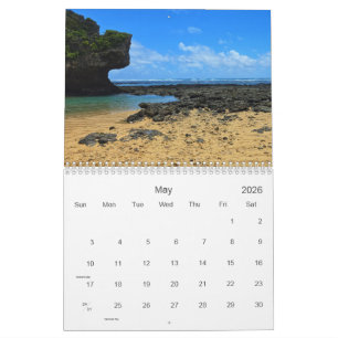 2026: 12 månaders Sten av tidsplanen för Okinawan  Kalender