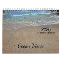 2026 - 12-månaders visningskalender för oceanen