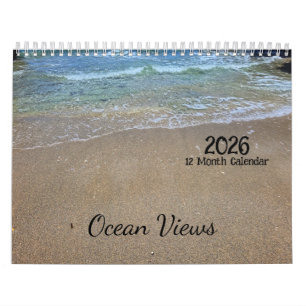 2026 - 12-månaders visningskalender för oceanen kalender