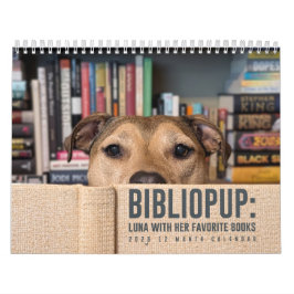 2026 12 month Calendar BiblioPup: Luna & Books Kalender