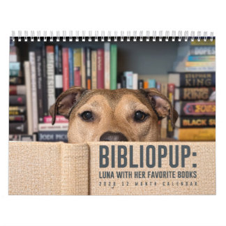 2026 12 month Calendar BiblioPup: Luna & Books Kalender