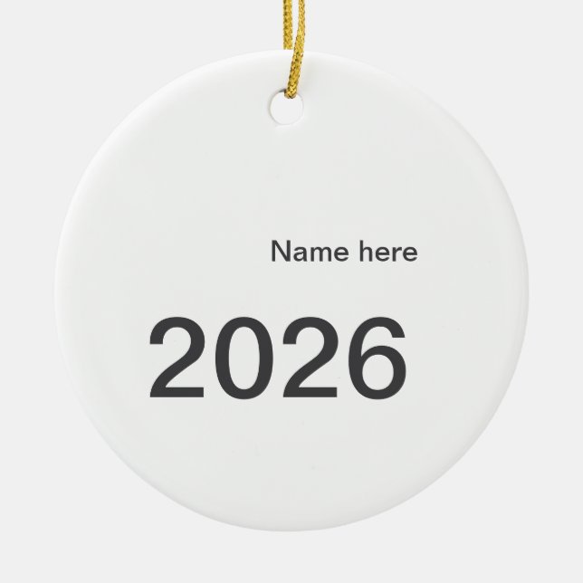 2026 2027 2028 name title here year bold letter  julgransprydnad keramik (Framsidan)