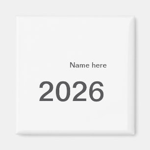 2026 2027 2028 namn titel här år fet stil bokstav magnet