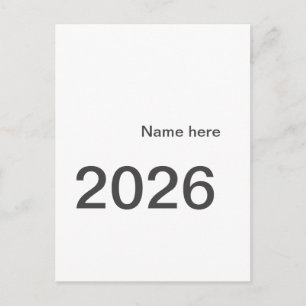 2026 2027 2028 namn titel här år fet stil bokstav vykort