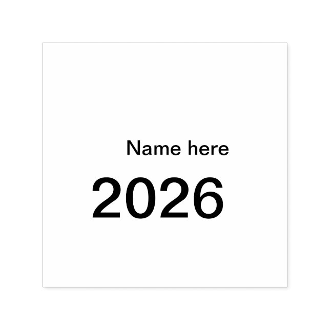 2026 2027 2028 namn titel här år fet stil  självfärgande stämpel (Design)
