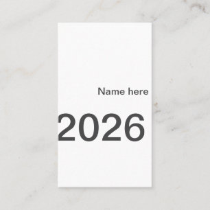 2026 2027 2028 namn titel här år fet stil visitkort