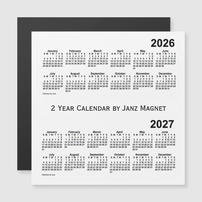 2026-2027 års vitbok - tidtabell från Janz Magnet (Fram/baksida)