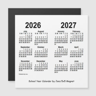 2026-2027 års vitbokskalender från Janz