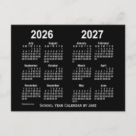 2026-2027 Neon White School Calendar från Janz Vykort