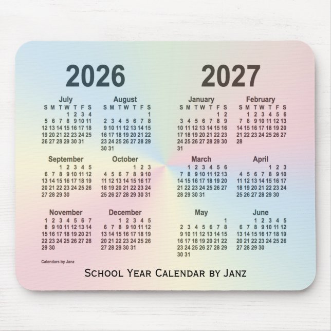 2026-2027 Rainbow Cloud School Calendar av Janz Musmatta (Framsidan)