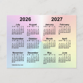 2026-2027 Rainbow Cloud School Calendar av Janz Vykort