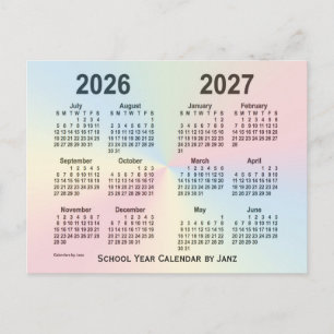 2026-2027 Rainbow Cloud School Calendar av Janz Vykort