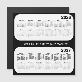 2026-2027 Svartvit tvåårskalender från Janz