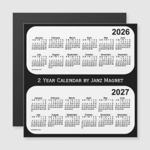 2026-2027 svartvita 2 år kalender vid Janz