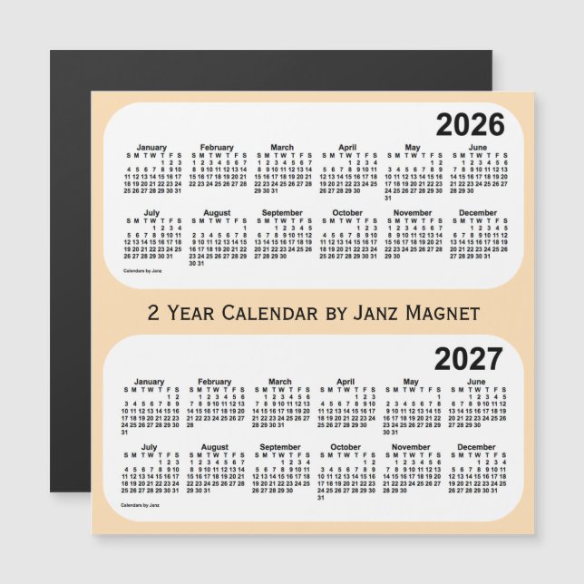 2026-2027 Wheat - tvåårskalender av Janz Magnet (Fram/baksida)