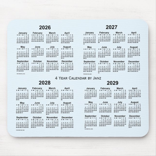 2026-2029 Alice Blue 4 Year Calendar av Janz Musmatta (Framsidan)