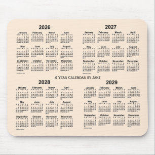 2026-2029 Antique White 4 Year Calendar av Janz Musmatta