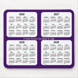2026-2029 Lila Helgdag Calendar av Janz Musmatta