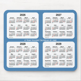 2026-2029 Steel Blue Helgdag Calendar av Janz Musmatta
