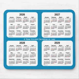 2026-2029 Steel Blue Helgdag Calendar av Janz Musmatta