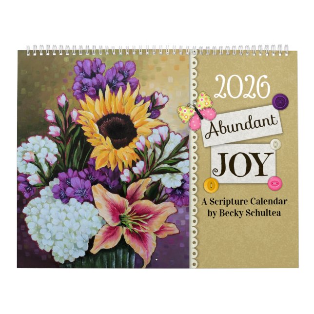 2026 Abundant Joy Scripture Calendar Kalender (Omslag)