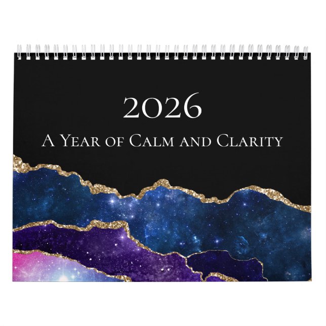 2026 Agate Lugn Tydlighet Kalender (Omslag)