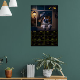 2026 AI-genererad australisk shepherd-kalender Poster