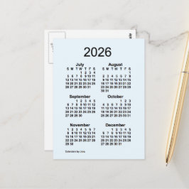2026 Alice Blue 6 månaders mini-kalender av Janz Vykort