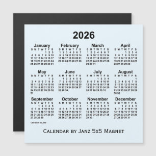 2026 Alice Blue Calendar av Janz 5x5 Magnet