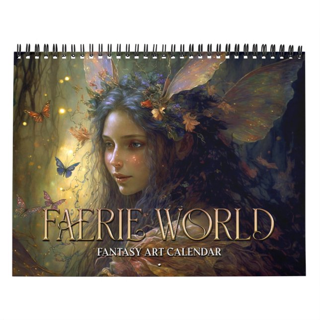 2026 Älva World 1 Fantasy Art Calendar Kalender (Omslag)
