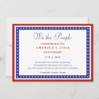2026 America 250 Formal Patriotic US Constitution Julkort