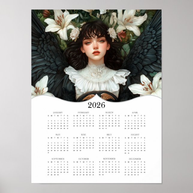 2026 Ängel Heldårs Väggkalender Poster (Framsidan)