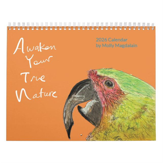 2026 Animal Art Calendar by Molly Magdalain Kalender (Omslag)