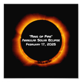 2026 Annular Ring of Fire Solar Eclipse Fototryck