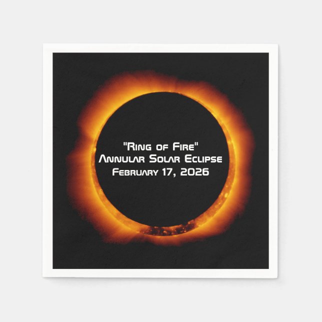 2026 Annular Ring of Fire Solar Eclipse Pappersservett (Framsidan)