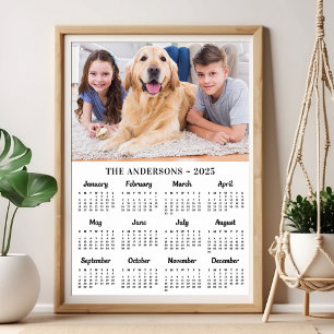 2026 Anpassad Foto 12 Månader Nyårskalender Poster